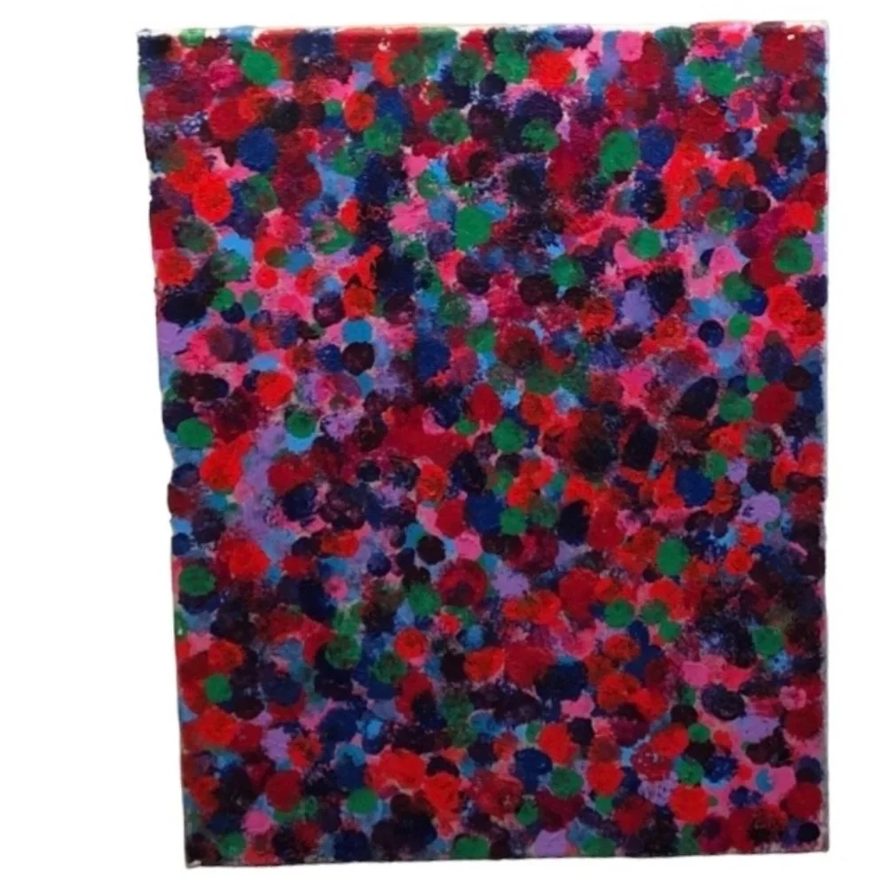 HANDCRAFTED VIBRANT COLORFUL ABSTRACT DOTS PAINTING